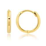 Round the Clock Flat Huggies in 14k Yellow Gold