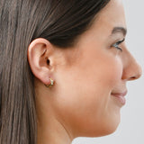 Round the Clock Flat Huggies in 14k Yellow Gold