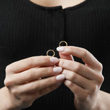 Round the Clock Mini Huggies in 14k Gold