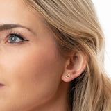 Crescent Stud in 14k Gold