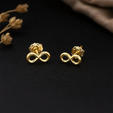 Infinity Studs in 14k Gold