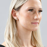 Oval Solitaire Gemstone Studs in 14k Gold