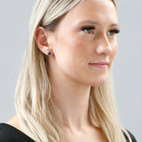 Oval Solitaire Gemstone Studs in 14k Gold