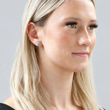 Oval Solitaire Gemstone Studs in 14k Gold