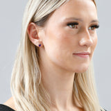 Oval Solitaire Gemstone Studs in 14k Gold
