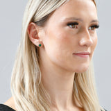 Oval Solitaire Gemstone Studs in 14k Gold