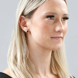 Oval Solitaire Gemstone Studs in 14k Gold
