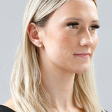 Oval Solitaire Gemstone Studs in 14k Gold