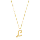 Miniature Initial Necklace in 10k Gold