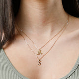 Miniature Initial Necklace in 10k Gold