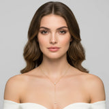 Golden Dew Lab Diamond Y Necklace in 10k Gold