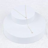 Golden Dew Lab Diamond Y Necklace in 10k Gold