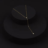 Golden Dew Lab Diamond Y Necklace in 10k Gold