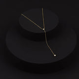Golden Dew Lab Diamond Y Necklace in 10k Gold