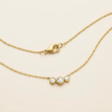 Golden Dew Trio Lab Diamond Necklace in 10k Gold