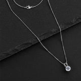 Everyday Solitaire Cubic Zirconia Pendant in 14k Gold