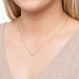 Everyday Solitaire Cubic Zirconia Pendant in 14k Gold