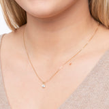 Everyday Solitaire Cubic Zirconia Pendant in 14k Gold