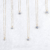 Everyday Solitaire Cubic Zirconia Pendant in 14k Gold