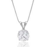 Everyday Solitaire Cubic Zirconia Pendant in 14k Gold