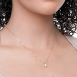 Everyday Solitaire Cubic Zirconia Pendant in 14k Gold