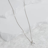 Everyday Solitaire Cubic Zirconia Pendant in 14k Gold