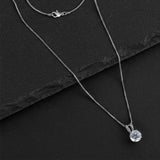Everyday Solitaire Cubic Zirconia Pendant in 14k Gold