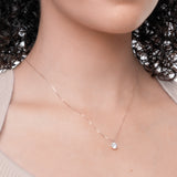 Everyday Solitaire Cubic Zirconia Pendant in 14k Gold