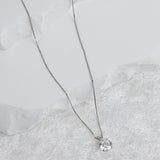 Everyday Solitaire Cubic Zirconia Pendant in 14k Gold