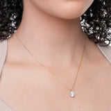 Everyday Solitaire Cubic Zirconia Pendant in 14k Gold