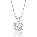 Everyday Solitaire Cubic Zirconia Pendant in 14k Gold