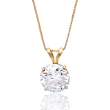 Everyday Solitaire Cubic Zirconia Pendant in 14k Gold