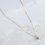 Everyday Solitaire Cubic Zirconia Pendant in 14k Gold