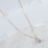Everyday Solitaire Cubic Zirconia Pendant in 14k Gold