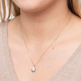 Everyday Solitaire Cubic Zirconia Pendant in 14k Gold