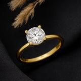 2 Carat Solitaire Simulated Diamond Ring in 14k Gold