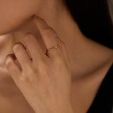 Nova Mirror Cut Band in 14k Gold