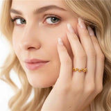 Gemstone Bubble Band in 14k Gold
