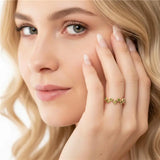 Gemstone Bubble Band in 14k Gold