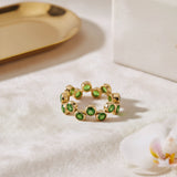 Gemstone Bubble Band in 14k Gold