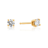 Everyday Solitaire Lab Diamond Studs in 14k Gold, IGI Certified