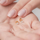 Everyday Solitaire Lab Diamond Studs in 14k Gold, IGI Certified
