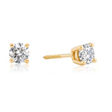 Everyday Solitaire Lab Diamond Studs in 14k Gold, IGI Certified