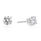 Everyday Solitaire Lab Diamond Studs in 14k Gold, IGI Certified