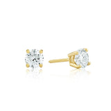 Everyday Solitaire Lab Diamond Studs in 14k Gold, IGI Certified