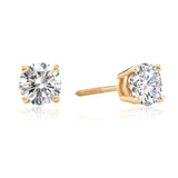 Everyday Solitaire Lab Diamond Studs in 14k Gold, IGI Certified