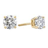 Everyday Solitaire Lab Diamond Studs in 14k Gold, IGI Certified