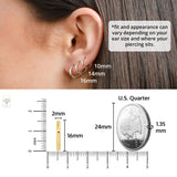 Round the Clock Flat Huggies in 14k Yellow Gold