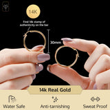 2MM Tube Classic Hoops in 14K Gold