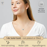 Solitaire Bezel Set Gemstone Pendant in 14k Gold